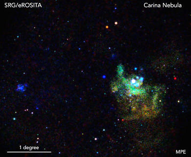 Der Carina-Nebel ist einer der größten diffusen Nebel in der Milchstraße und beherbergt eine große Anzahl massereicher, junger Sterne. (Bild: Manami Sasaki, Dr. Karl Remeis Sternwarte/FAU, Davide Mella)
